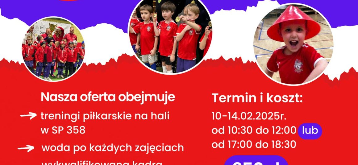 📢 Zapisy na Piłkarskie Ferie z UKS Wilanowskie Wilki! ⚽🐺